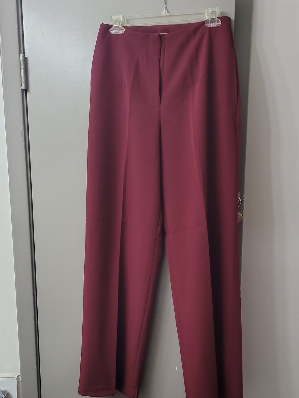 Cato Burgundy Straight-Leg Dress Trousers